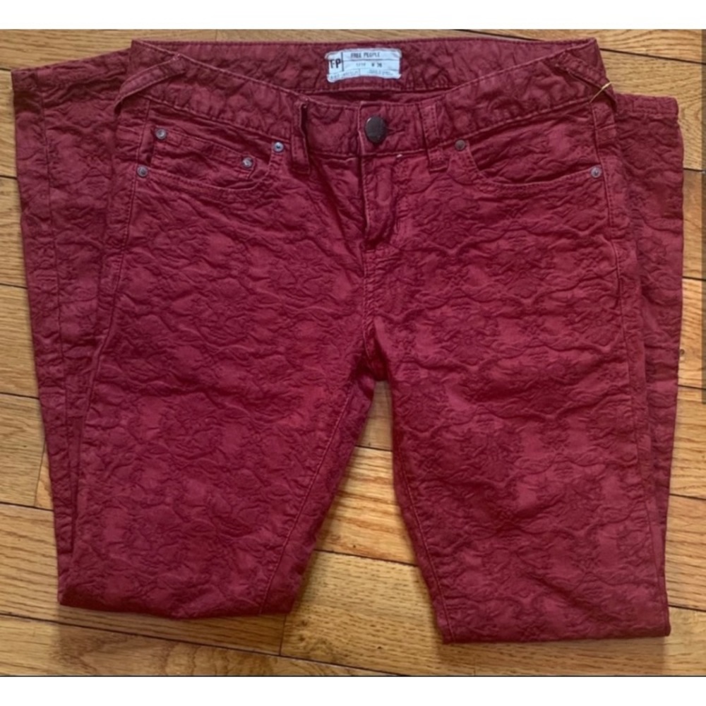 Free People Jacquard Skinny Jeans-Size 26